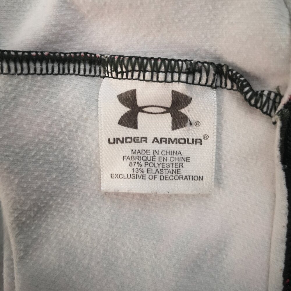Under Armour Ladies Size Medium Pink Brown Green V-neck Long Sleeves Rash Guard - Picture 6 of 11